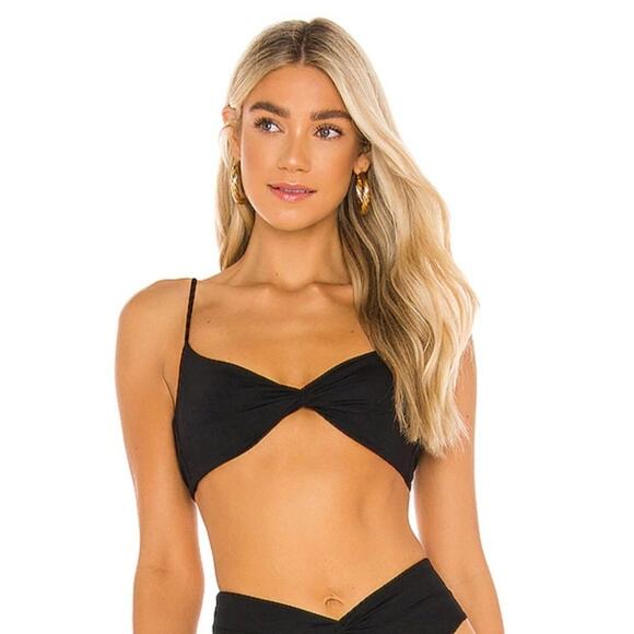 L*Space Ringo Bikini Top in Black Size Small NWT Adjustable - Picture 1 of 6